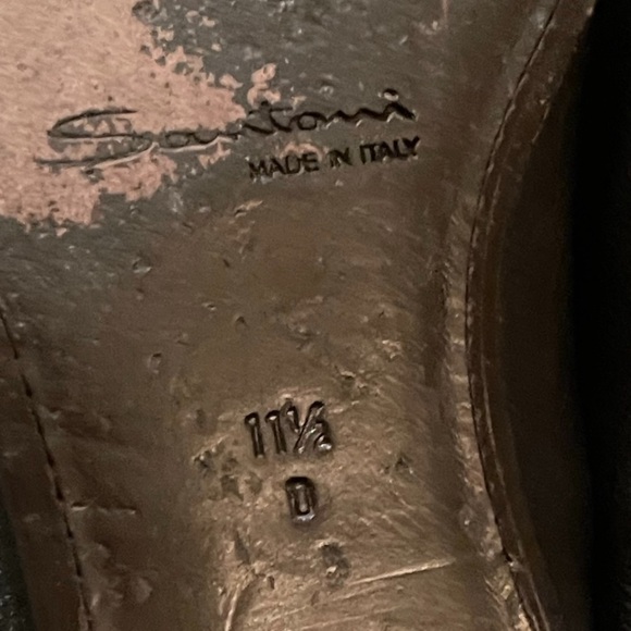 Santoni Mens Soft Italian Leather Loafers - Picture 5 of 11